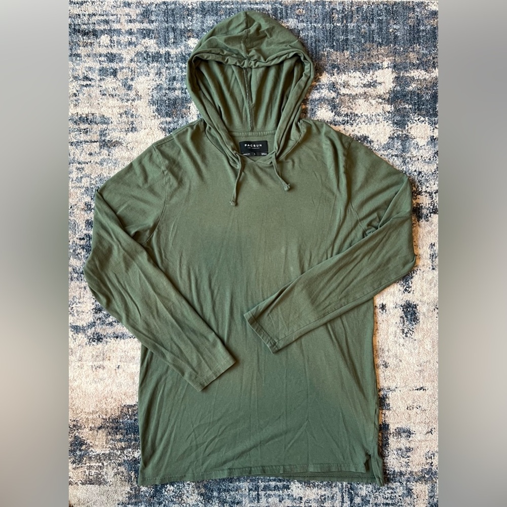 PacSun - Olive Green Hooded Sweatshirt - Men’s Size Large